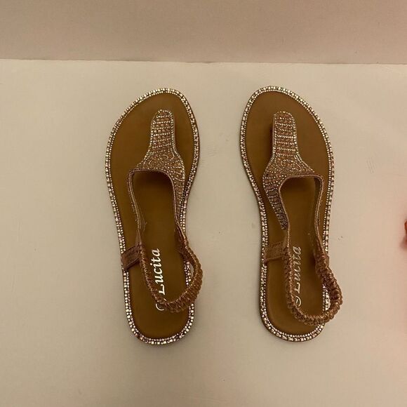 Lucita Shoes open toe Rhinestone Sandals - Picture 4 of 7